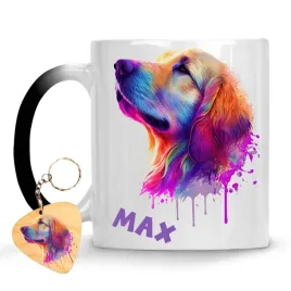 kubek-magiczny-pies-golden-retriver-brelok-gratis