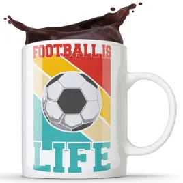 kubek-football-is-life-tishirt-fan-pilki-prezent