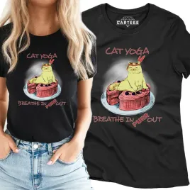 koszulka-damska-cat-yoga-smieszny-prezent-tshirt
