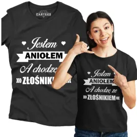 koszulka-damska-jestem-aniolem-a-mam-zlosnika