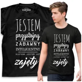 koszulka-meska-przystojny-dlatego-jestem-zajety
