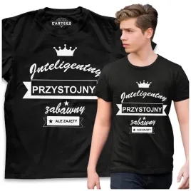 koszulka-meska-inteligentny-przystojny-ale-zajety
