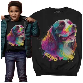 bluza-dziecieca-pies-spaniel-efekt-3d-prezent