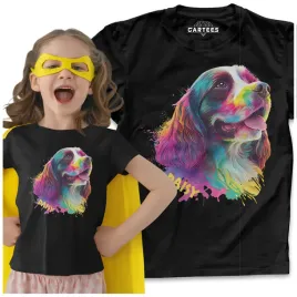 koszulka-dziecieca-pies-spaniel-efekt-3d-prezent