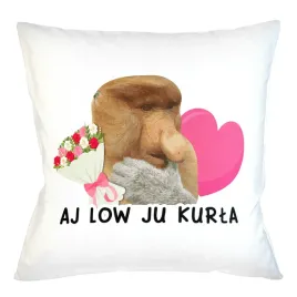 poduszka-biala-40-cm-aj-low-ju-kurla-smieszna