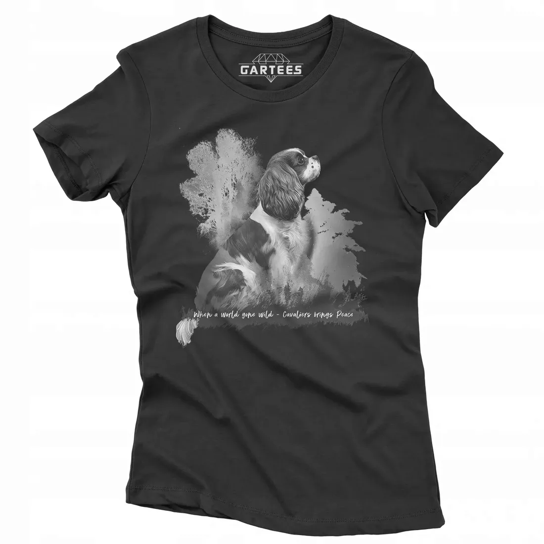 koszulka-damska-cavalier-rasa-psa-tshirt-z-psem-stan-nowy