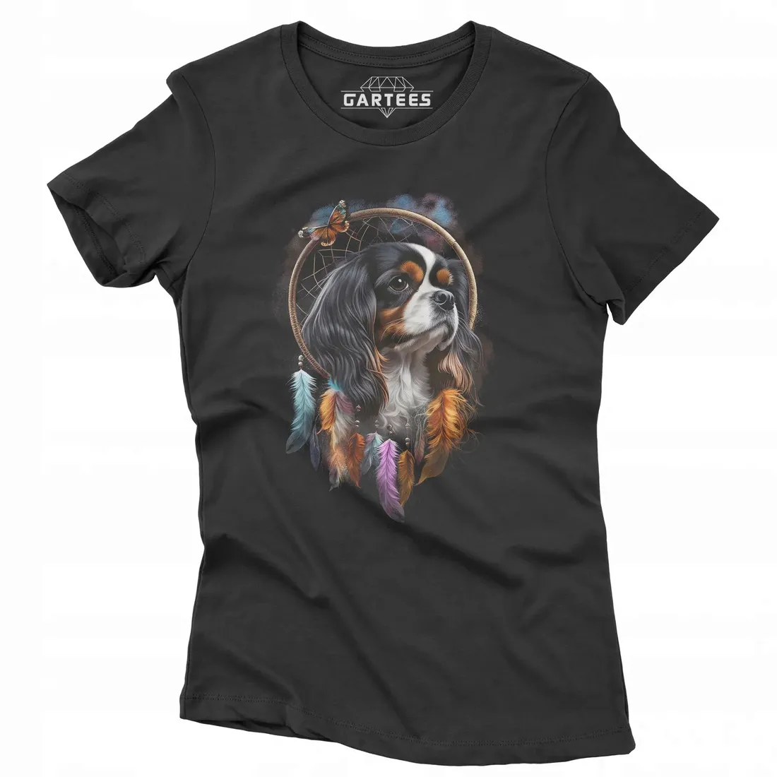 koszulka-damska-magiczny-cavalier-tshirt-z-psem-stan-nowy
