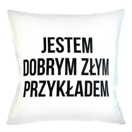 poduszka-napis-jestem-dobrym-zlym-przykladem