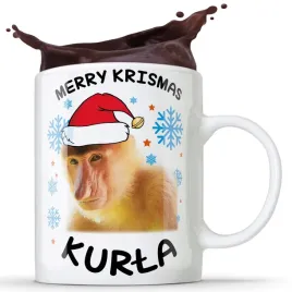 kubek-bialy-merry-kristmas-kurla-prezent-swieta
