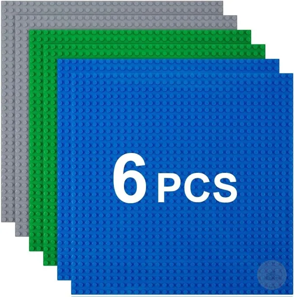 Płytka konstrukcyjna do lego 32x32 zestaw 6 szt szary niebieski zielony