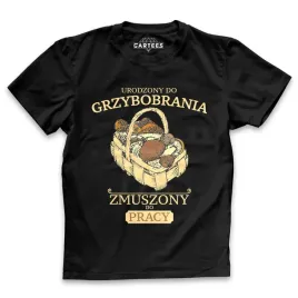 koszulka-meska-urodzony-do-grzybobrania-tshirt