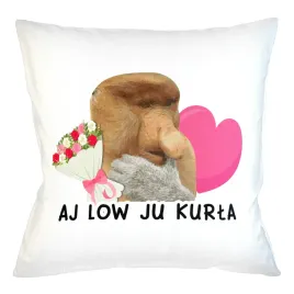 poduszka-biala-40-cm-aj-low-ju-kurla-smieszna