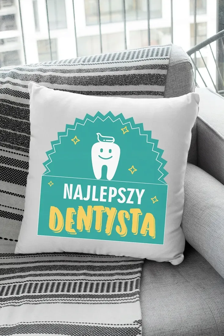 poduszka-najlepszy-dentysta-prezent-dla-dentysty-stan-nowy