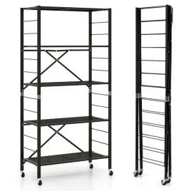 regal-skladany-5-poziomowy-costway-76-cm-x-153-cm-x-345-cm-czarny