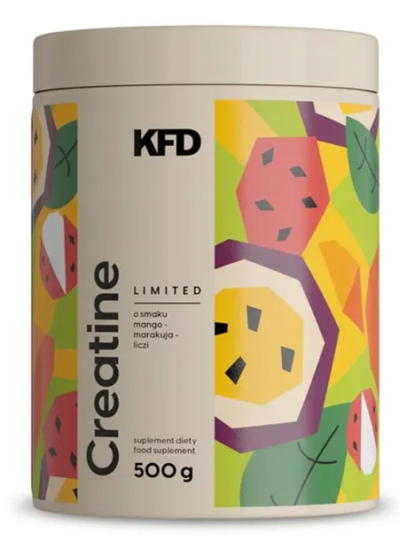 KFD Premium Creatine Kreatyna - Monohydrat 500g Mango-Marakuja-Liczi