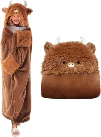 koco-bluza-krowa-koc-z-kapturem-kawaii-cieply-miekki-brazowy-127x152cm