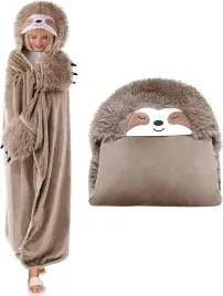 koco-bluza-leniwiec-koc-z-kapturem-kawaii-cieply-miekki-bezowy-127x152cm