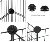 modulowy-kojec-dla-gryzoni-psa-wybieg-klatka-z-mata-wodoodporna-kolor-czarny