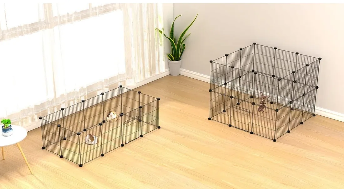 modulowy-kojec-dla-gryzoni-psa-wybieg-klatka-z-mata-wodoodporna-stan-nowy