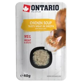 karma-mokra-dla-kotow-ontario-rosol-z-kury-40g-karma-z-kurczakiem