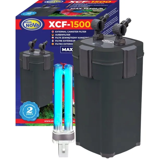 Filtr zewnętrzny 9W do akwarium 200–300 l cicha filtracja z lampą UV