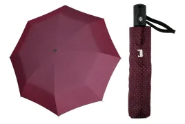 mocna-automatyczna-damska-parasolka-doppler-carbonsteel-bordowa-w-kropki