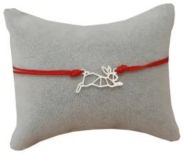 bransoletka-sznurkowa-krolik-origami-srebro-925