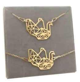komplet-labedz-origami-celebrytka-srebro-925