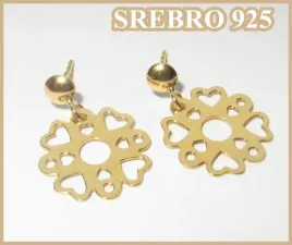 kolczyki-srebro-925-zlocone-serduszka