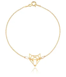 zlota-bransoletka-lis-lisek-origami-srebro-925