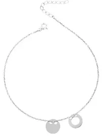 bransoletka-podwojna-zawieszki-kolko-blaszka-18-cm