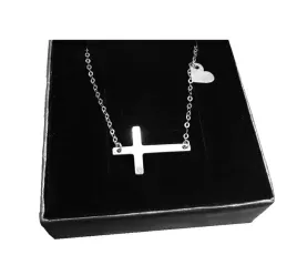 lancuszek-krzyzyk-krzyz-serce-srebro-925-45-cm