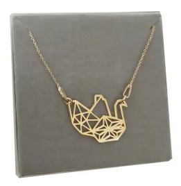 zlota-celebrytka-labedz-origami-srebro-925