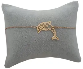 zlota-bransoletka-delfin-origami-srebro-925