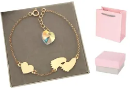 zlota-bransoletka-stopki-serce-grawer-gratis-pudelko-torebka-swarovski-el