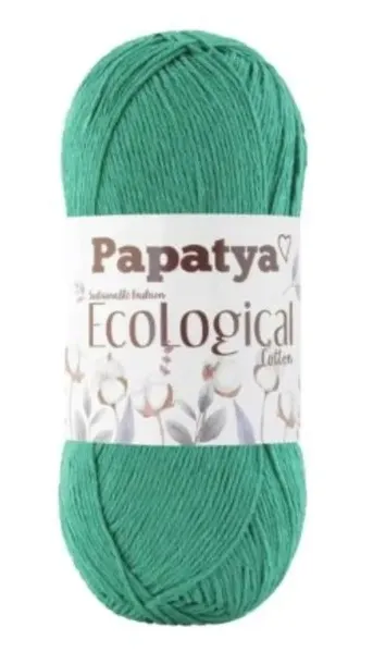 Włóczka EcoLogical Papatya 801 ZIELEŃ 100% bawełna