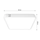 lampa-biala-kwadratowa-plafon-led-bialy-40cm-do-salonu-sypialni-pilot-stan-nowy