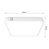 lampa-biala-kwadratowa-plafon-led-bialy-40cm-do-salonu-sypialni-pilot-stan-nowy