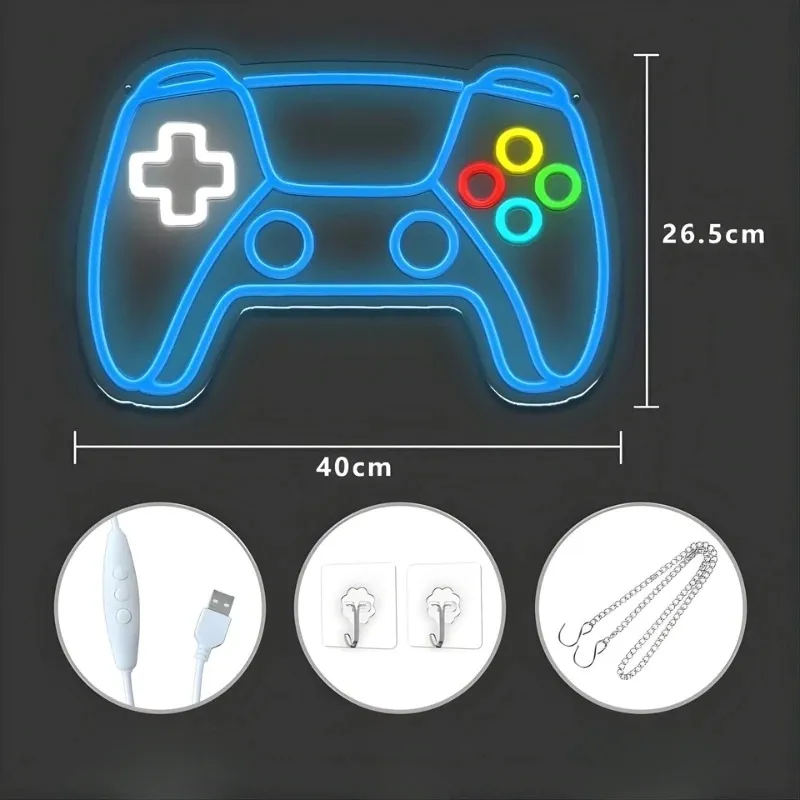 neon-led-ps5-controller-gamepad-regulacja-jasnosci-usb-stan-nowy