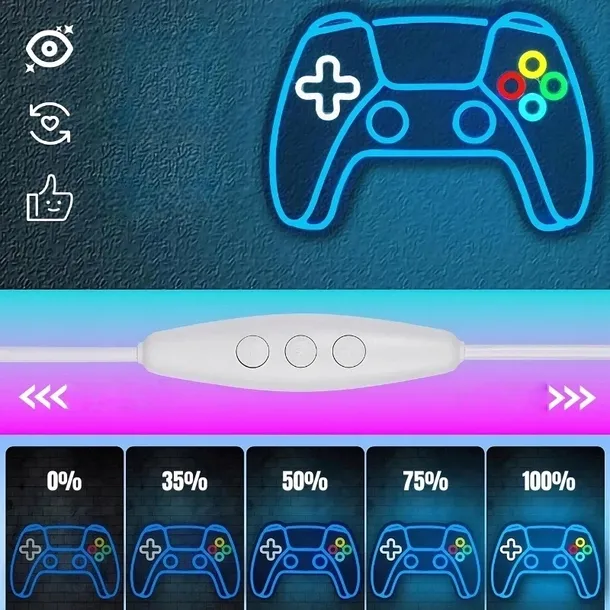 neon-led-ps5-controller-gamepad-regulacja-jasnosci-usb-stan-nowy