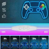 neon-led-ps5-controller-gamepad-regulacja-jasnosci-usb-stan-nowy