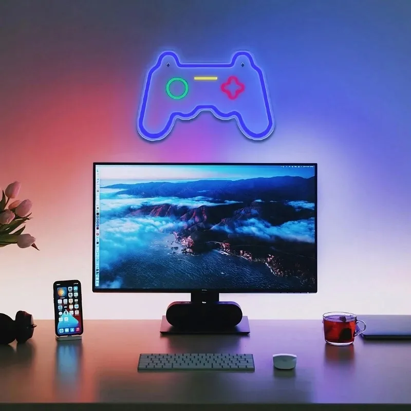 neon-led-controller-gamepad-regulacja-jasnosci-usb-niebieski