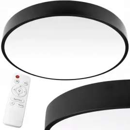 czarny-plafon-natynkowy-60cm-okragly-nowoczesna-lampa-salon-korytarz