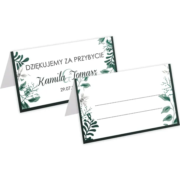 WINIETKA NA STÓŁ ŚLUB WESELE C ZIELONE 10szt Z2