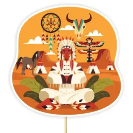 topper-papierowy-indianski-szaman-20-cm