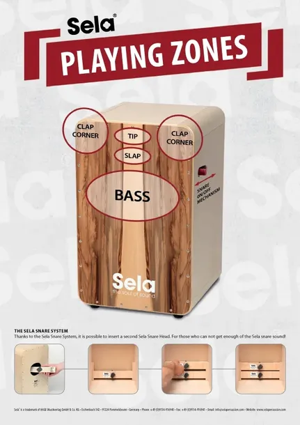 cajon-varios-sela-se050-czerwony-stan-nowy