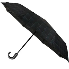 parasol-meski-automatyczny-skladany-impliva-czarny-w-delikatna-krate