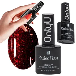 czarny-z-czerwonym-brokatem-hybrydowy-lakier-do-paznokci-z-lakier-uv-l142