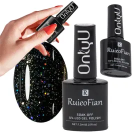 czarno-brokatowy-hybrydowy-lakier-do-paznokci-z-polyskiem-lakier-uv-l125