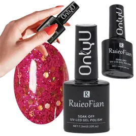 intensywny-rozowy-hybrydowy-lakier-z-polyskiem-brokat-lakier-uv-onlyu-l144